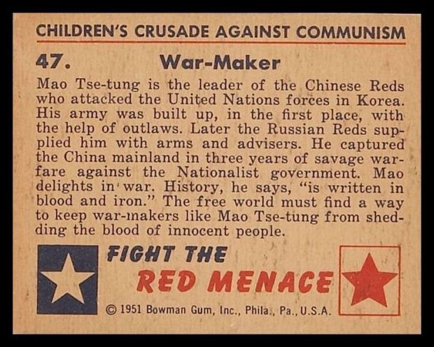1951 Bowman Red Menace